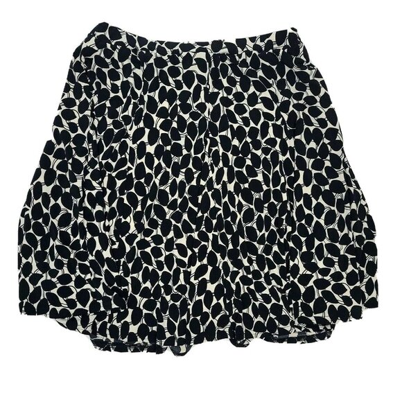 Apt 9 Skirt Womens Size M Medium Stretch Black White Pleated Business Casual - Picture 5 of 5